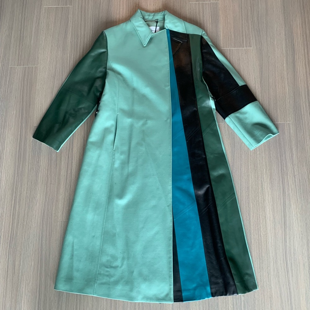 Ferragamo Runway Mixed Media Coat